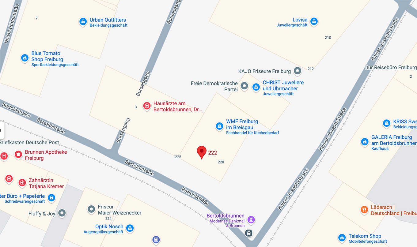 Google map Karte Freiburg